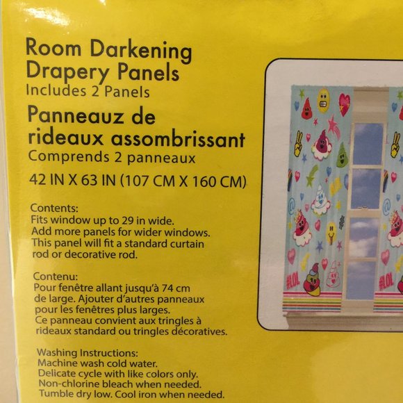 Emojination Stars Room Darkening Drapery Panels Curtains 42 x 63 New in Package - Picture 7 of 9